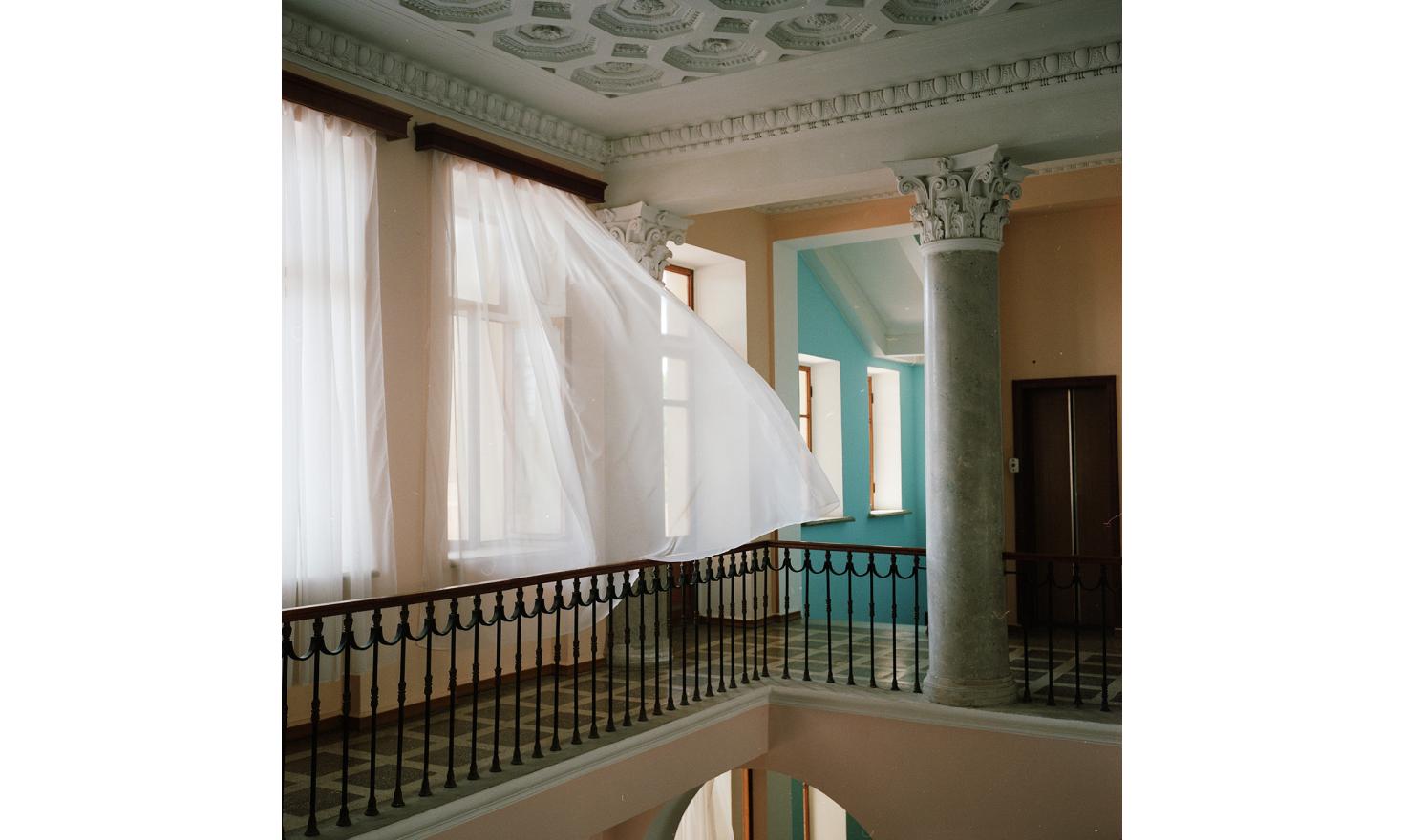 Sanitarium in Gagra town where a few luxury establishments exist like this.