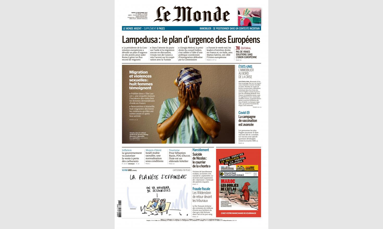 Le Monde - Migration et violences sexuelles