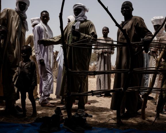 700 hundred families live in Koulkimé3, of those, leaders saya that 200 families include ex-Boko Haram fighter, by the side of Lake Chad, in Chad, on April 1, 2023.