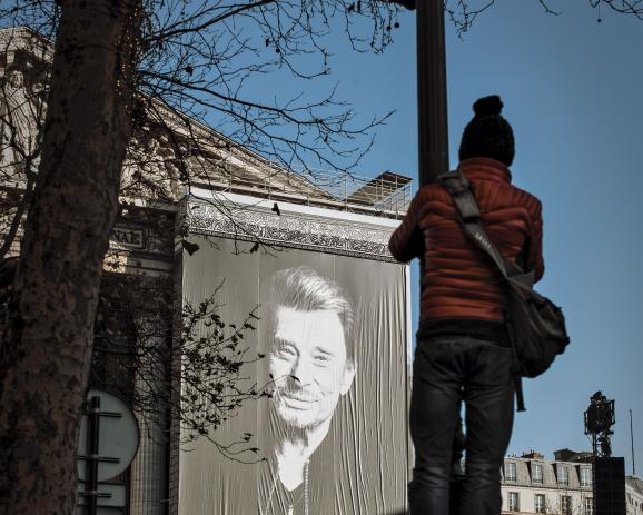 Tribute to Johnny Halliday in Paris